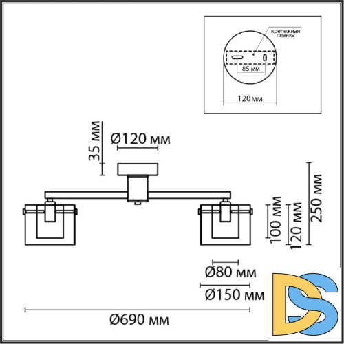 Потолочная люстра Lumion Verdi 6587/5C