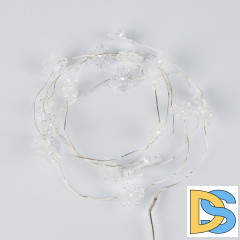 Гирлянда Uniel ULD-S1900-020/STB/2AA WHITE IP20 SNOWFLAKES MINI