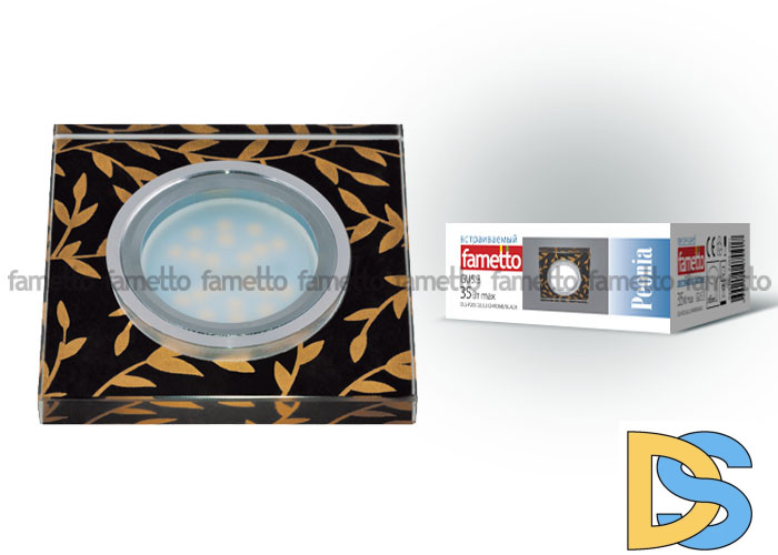 Встраиваемый светильник Fametto Peonia DLS-P205 GU5.3 CHROME/BLACK