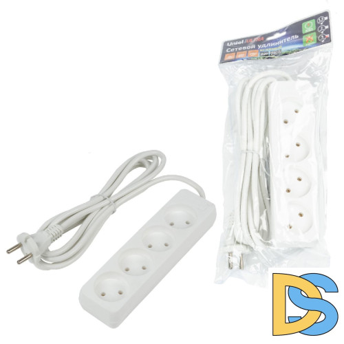 Удлинитель бытовой Uniel Ultra S-CU4-3 WHITE UL-00009988