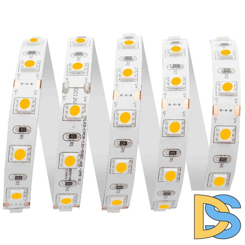 Светодиодная лента Apeyron 24В ПРО 14,4Вт/м smd5050 60д/м IP20 1100Лм/м 5м 3000К 00-308