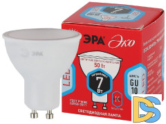 Лампа светодиодная Эра GU10 7W 4000K ECO LED MR16-7W-840-GU10 Б0040876