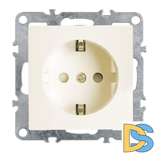 Розетка Stekker Эрна c/з 16A 250V с защитной шторкой слоновая кость PST16-9110-02 39328