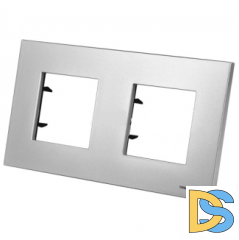 Рамка 2 поста (4 модуля) ABB Zenit Серебро