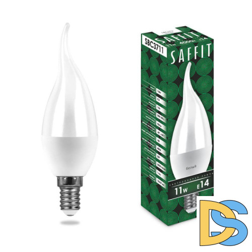 Лампа светодиодная Saffit SBC3711 Свеча на ветру E14 11W 4000K 55134