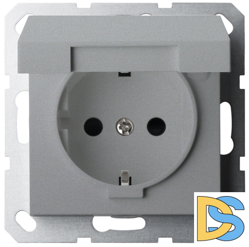 Двойная розетка SHUKO Jasmart с крышкой с защитными шторками (2P+T) 16A 250V G5505S