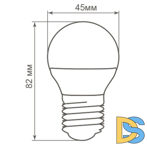 Лампа светодиодная Feron E27 5W 4000K Шар Матовая LB-38 25405