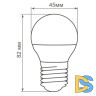 Лампа светодиодная Feron E27 5W 4000K Шар Матовая LB-38 25405