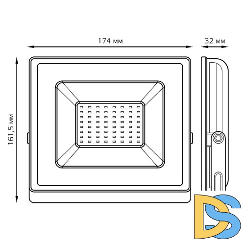Прожектор светодиодный Gauss Elementary 50W 4000К 613100250