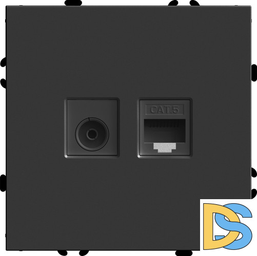 Розетка TV + компьютерная RJ-45 Stekker RST00-5106-05 Эмили 49846