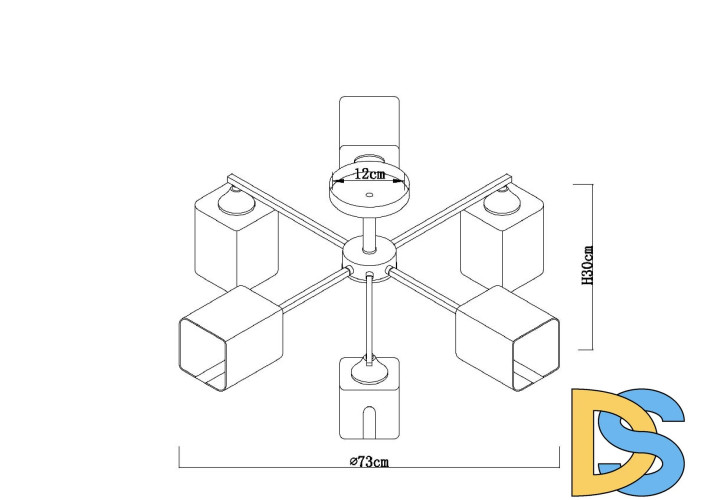 Люстра на штанге Arte Lamp Merci A4185PL-6BK