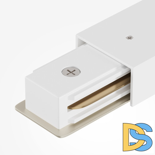 Прямой коннектор питания с вводом питания Maytoni Technical Single phase track system Unity белый TRA001CB-11W