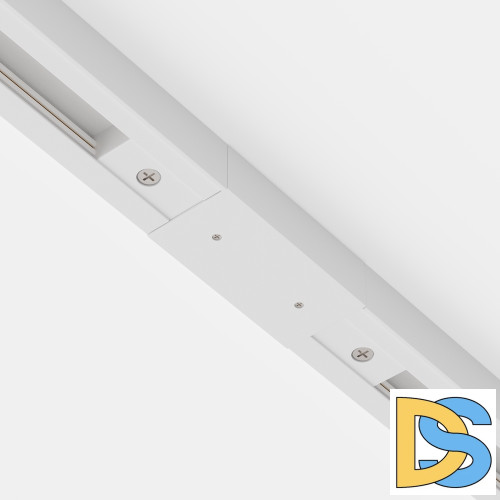 Прямой коннектор питания с вводом питания Maytoni Technical Single phase track system Unity белый TRA001CB-11W