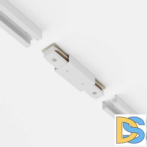 Прямой коннектор питания с вводом питания Maytoni Technical Single phase track system Unity белый TRA001CB-11W