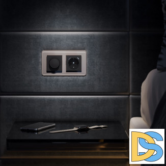 Рамка из стекла на 2 поста Elite дымчатый W0022417