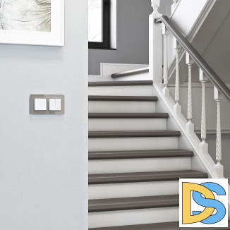 Рамка из стекла на 2 поста Elite дымчатый W0022417