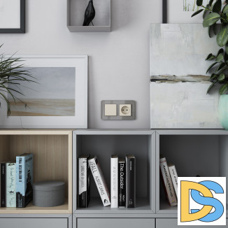 Рамка из стекла на 2 поста Elite дымчатый W0022417