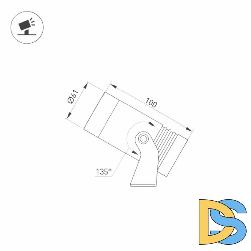 Уличный светодиодный светильник Arlight ALT-Ray-R61-15W Warm3000 032557