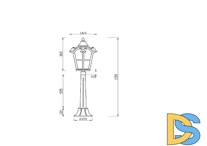 Ландшафтный светильник Maytoni Albion O413FL-01BZ1