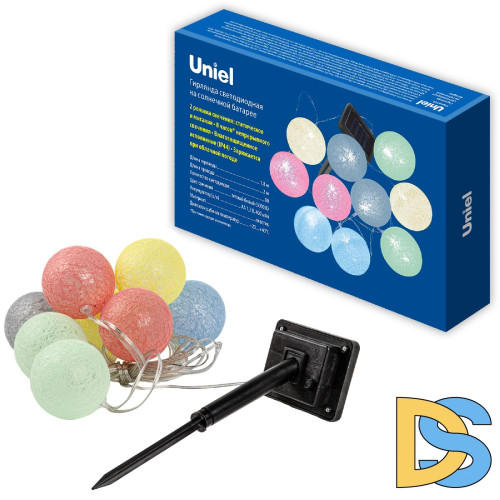 Гирлянда на солнечной батарее Uniel USL-S-139/PM2000 COTTON BALLS UL-00010436