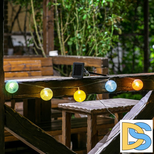 Гирлянда на солнечной батарее Uniel USL-S-139/PM2000 COTTON BALLS UL-00010436