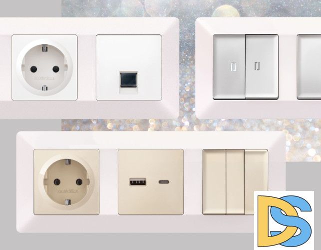 Рамка одноместная Ambrella Volt Line AF110201