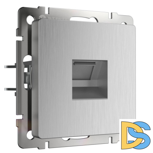 Розетка Ethernet RJ-45 Werkel cеребряный рифленый W1181009 4690389159886