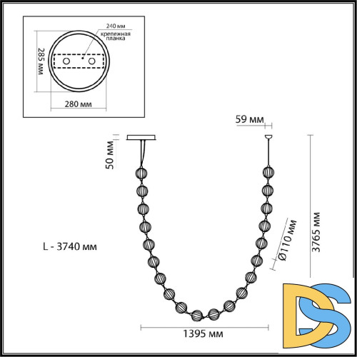 Подвесная люстра Odeon Light Crystal 5008/80L