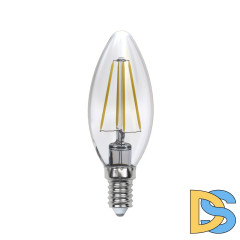 Лампа светодиодная филаментная (UL-00002862) Uniel E14 5W 4000K LED-C35-5W/NW/E14/CL/DIM GLA01TR