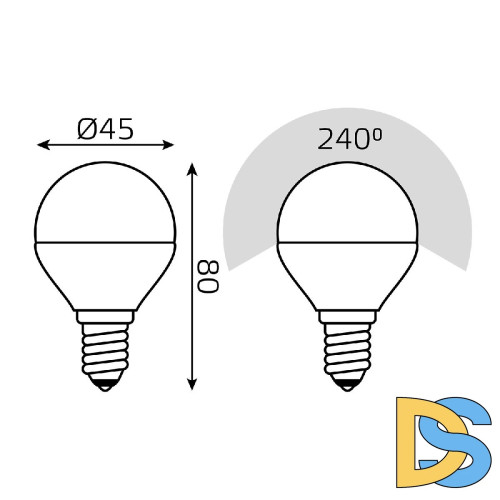 Лампа светодиодная Gauss Basic E14 5,5W 3000K 10531152T