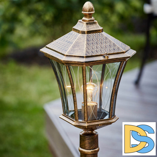 Уличный светильник Elektrostandard Virgo F черное золото 4690389064869