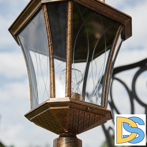 Уличный светильник Elektrostandard Virgo F черное золото 4690389064869