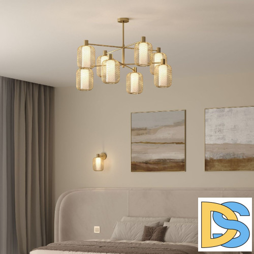 Люстра на штанге Eurosvet Voile 30192/8 золото a069159