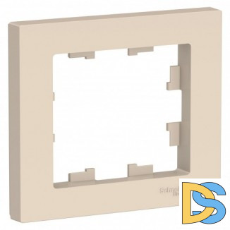 Рамка 1-ая (одинарная), Бежевый, серия Atlas Design, Schneider Electric