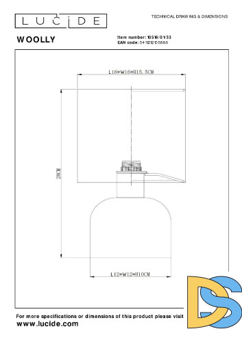Настольная лампа Lucide Woolly 10516/01/33