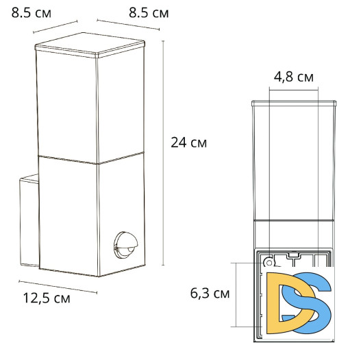 Уличный настенный светильник Arte Lamp Plate A3711AL-1BK