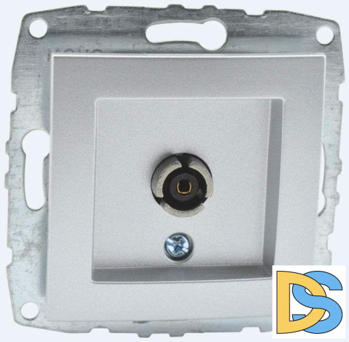 Розетка TV проходная Mono Electric Despina-Larissa серебро 500-002105-137