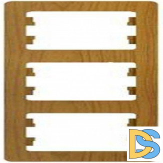 Рамка 3-ая (тройная) вертикальная, Дерево Дуб, серия Glossa, Schneider Electric