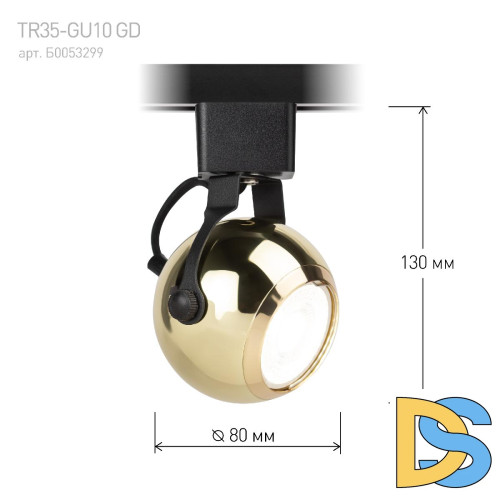 Трековый светильник Эра TR35-GU10 GD Б0053299