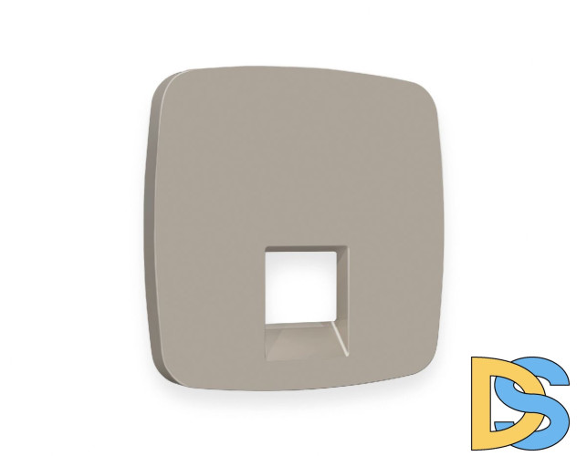 Лицевая панель для компьютерной/телефонной розетки RJ-45/RJ-11 Ambrella Volt Omega OP3720