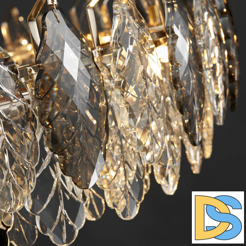 Подвесная люстра Delight Collection D8011P/R-600 gold/smoky