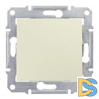 Выключатель 1-клавишный; влагозащищенный IP44, перекрестный (с трех мест), Бежевый, серия Sedna, Schneider Electric