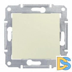 Выключатель 1-клавишный; влагозащищенный IP44, перекрестный (с трех мест), Бежевый, серия Sedna, Schneider Electric