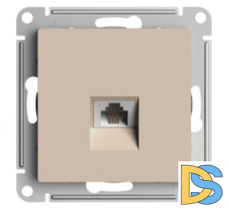 Розетка телефонная, RJ-11, Песочный, серия Atlas Design, Schneider Electric