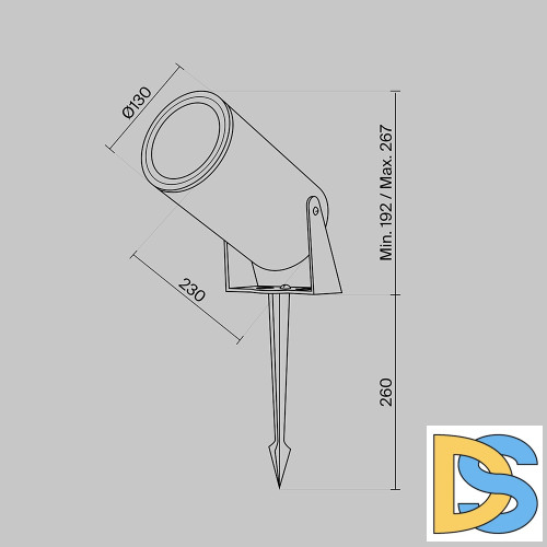 Ландшафтный светильник Maytoni Bern O050FL-L30W3K