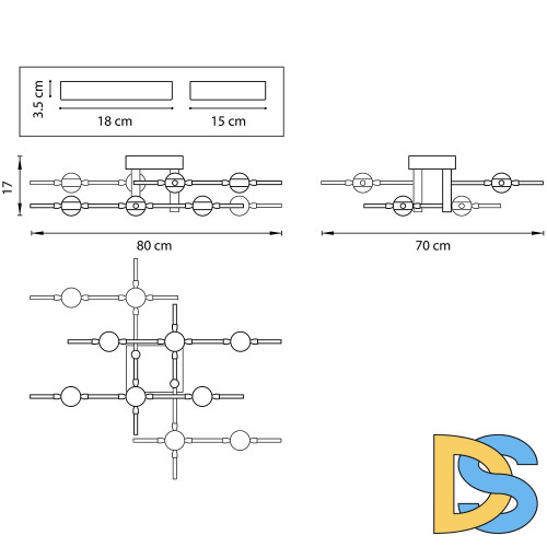Потолочная люстра Lightstar Bergamo 745147