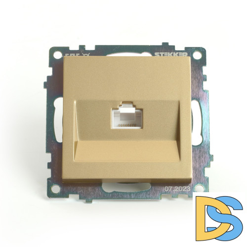 Розетка компьютерная 1-местная RJ-45 Stekker Катрин GLS00-7107-08 49227