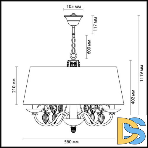 Подвесная люстра Odeon Light Niagara 3921/4