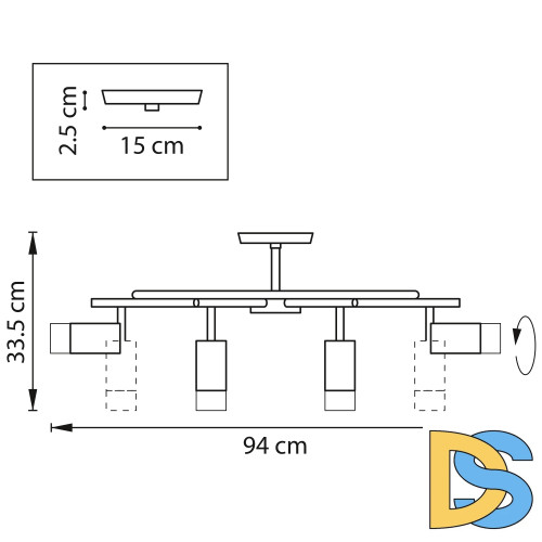 Люстра на штанге Lightstar Rullo LR7183781 (571718+214437-8+202431-8)
