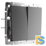 Перекрестный выключатель двухклавишный Werkel графит матовый W1123064 4690389196898 a064032